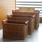 Handwoven Decorative Basket Light Brown | High & Bury