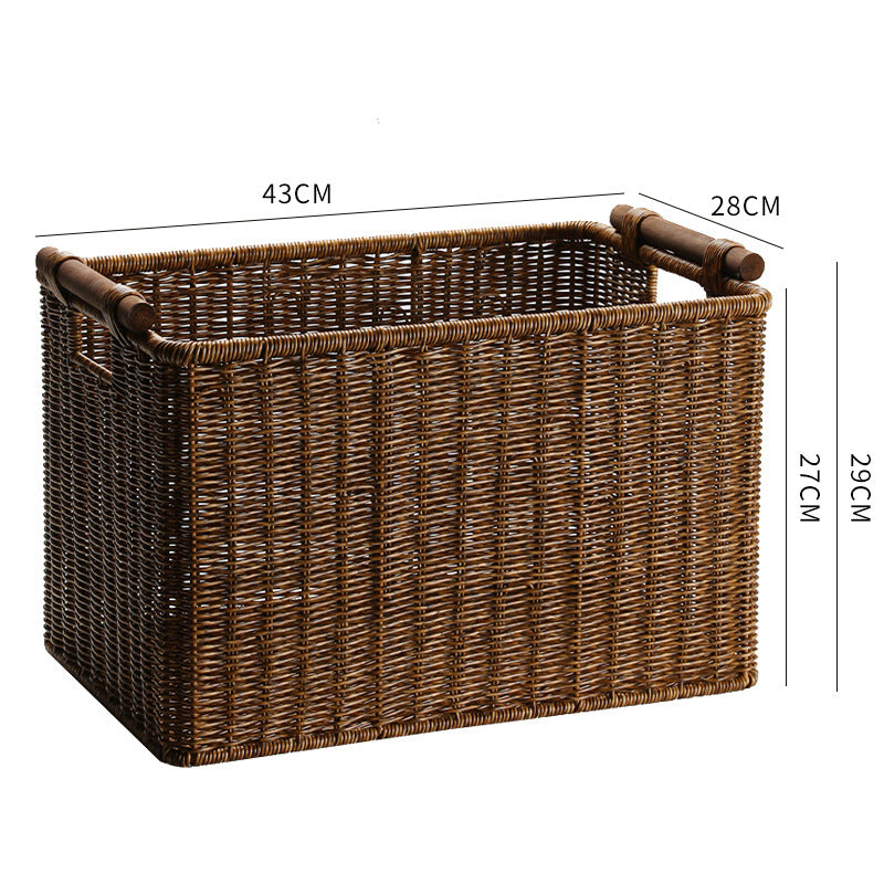 Handwoven Decorative Basket Light Brown | High & Bury