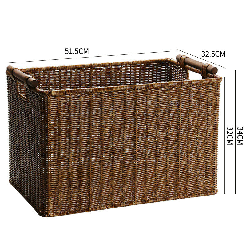 Handwoven Decorative Basket Light Brown | High & Bury