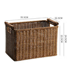 Handwoven Decorative Basket Light Brown | High & Bury