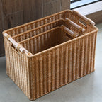 Handwoven Decorative Basket Light Brown | High & Bury