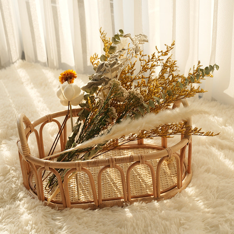 Handwoven Decorative Basket White | High & Bury