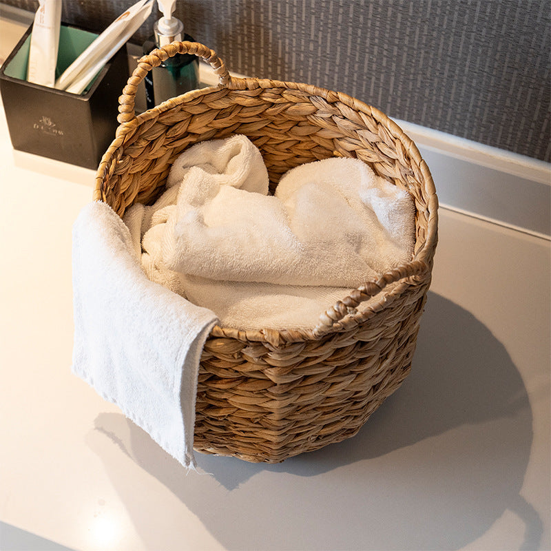 Handwoven Decorative Basket with Heart Motif | High & Bury