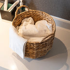 Handwoven Decorative Basket with Heart Motif | High & Bury