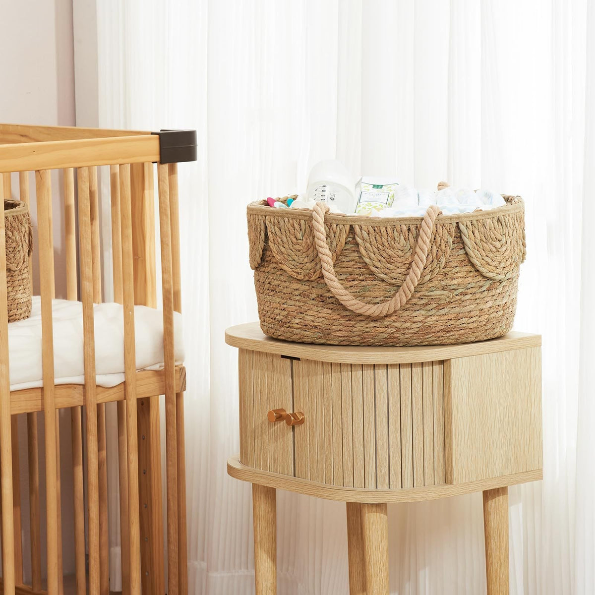 Handwoven Decorative Basket with Ruffles | High & Bury