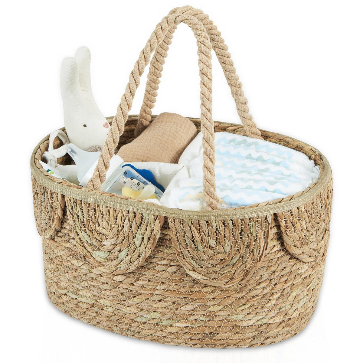 Handwoven Decorative Basket with Ruffles | High & Bury