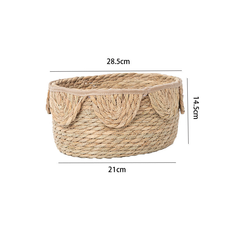 Handwoven Decorative Basket with Ruffles | High & Bury