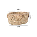 Handwoven Decorative Basket with Ruffles | High & Bury