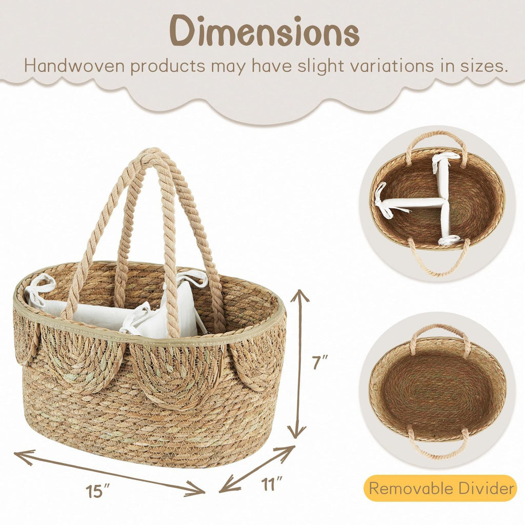Handwoven Decorative Basket with Ruffles | High & Bury