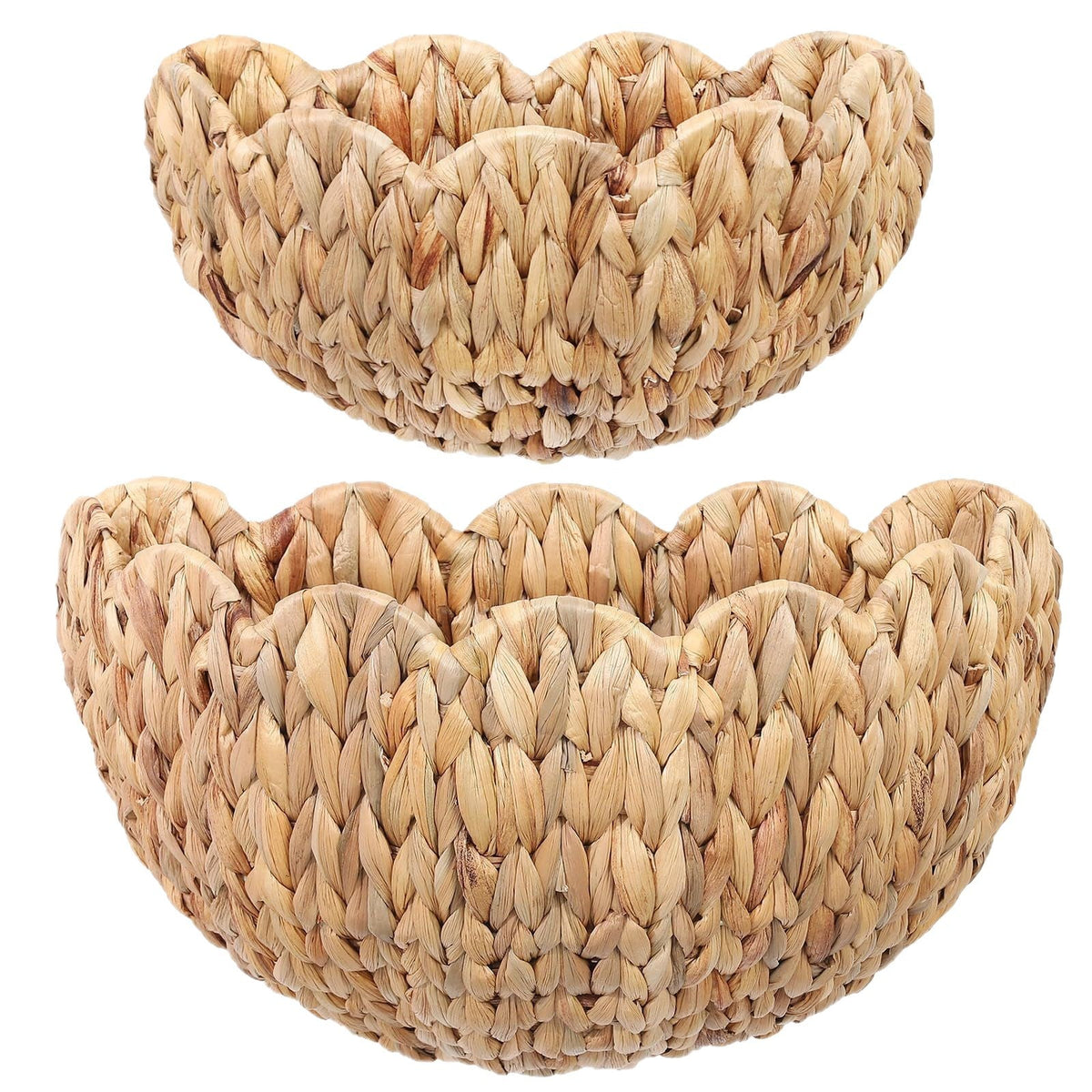 Handwoven Decorative Basket with Wave Pattern | High & Bury