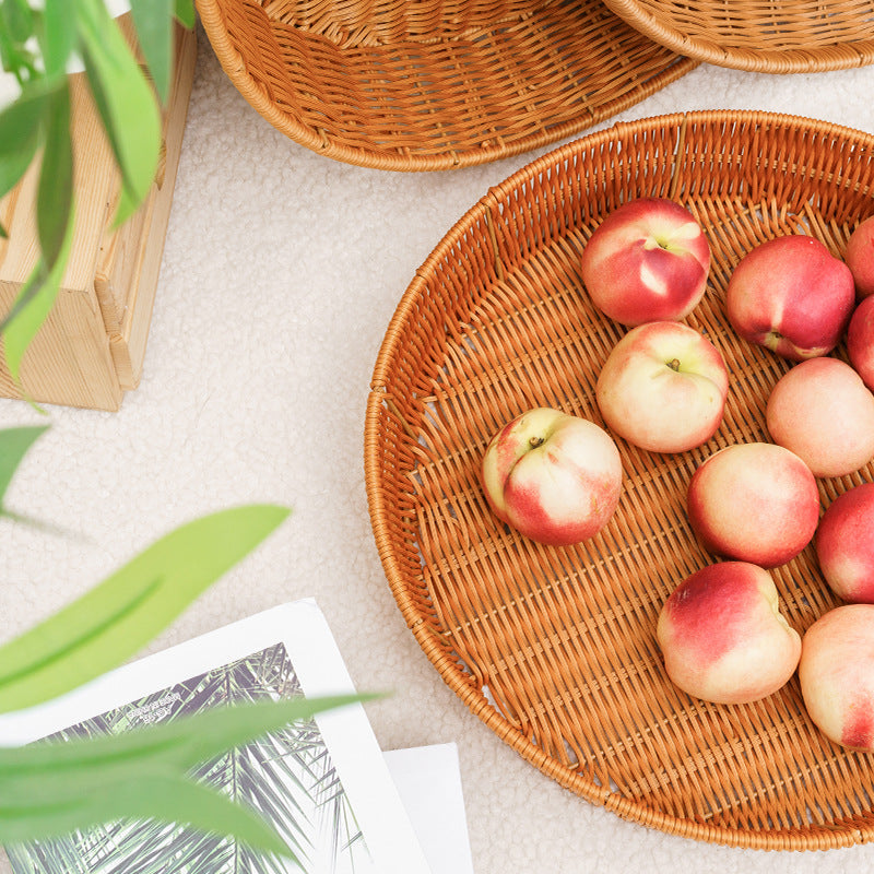 Handwoven Decorative Serving Tray | High & Bury