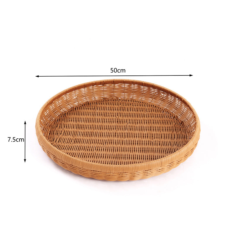 Handwoven Decorative Serving Tray | High & Bury