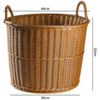 Handwoven Decorative Storage Basket Brown | High & Bury