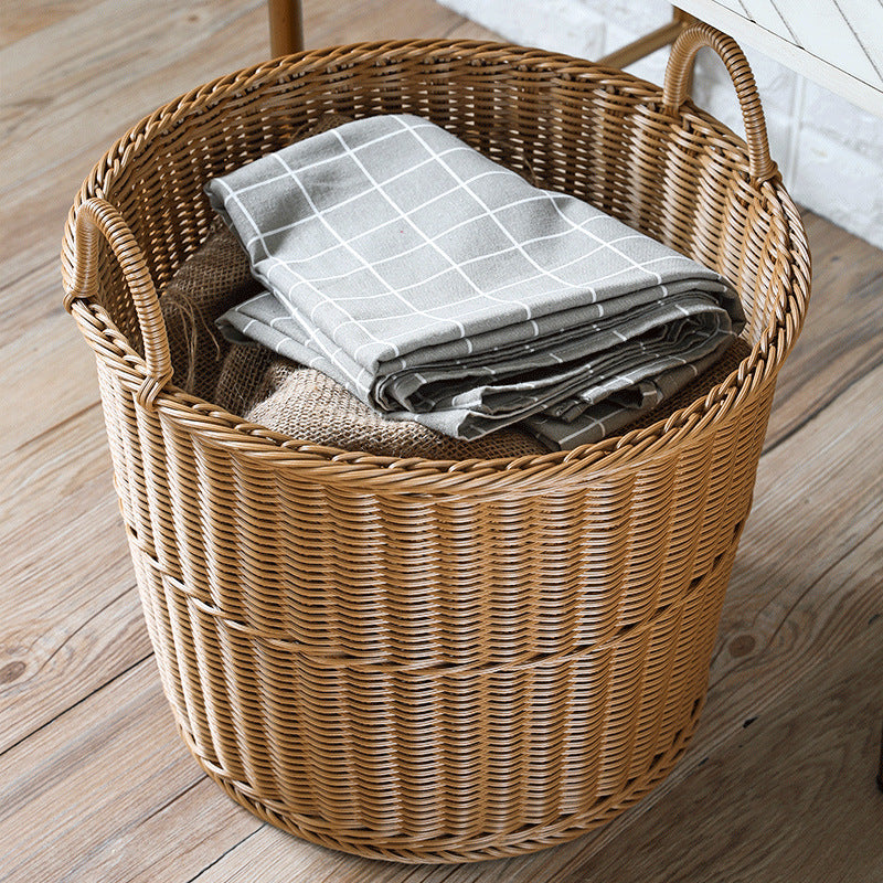 Handwoven Decorative Storage Basket Brown | High & Bury