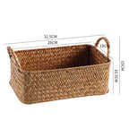 Handwoven Decorative Storage Basket Orange | High & Bury