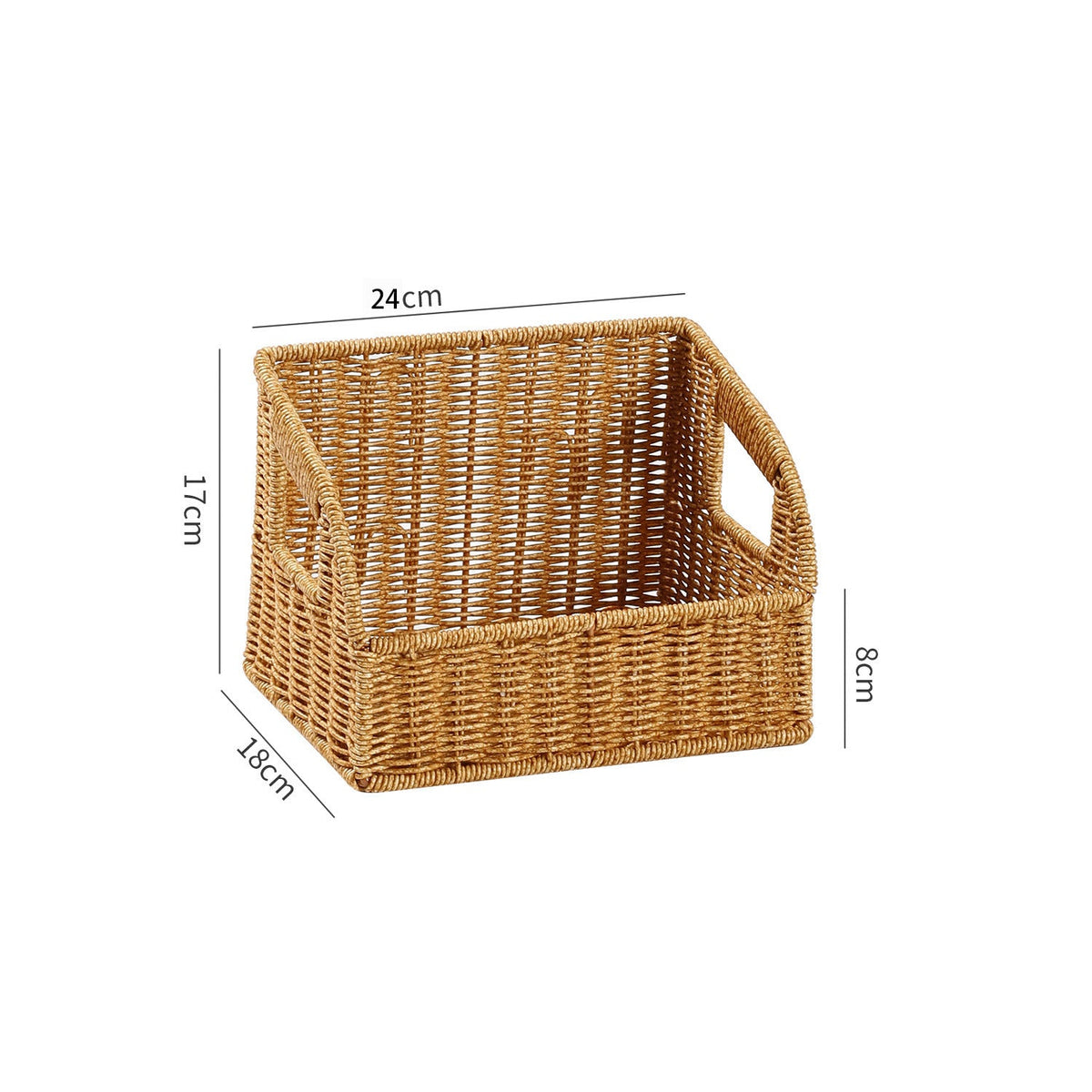 Handwoven Decorative Storage Container Light Brown | High & Bury