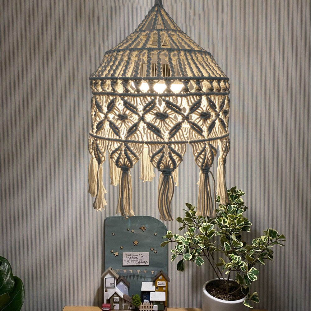 Handwoven Macrame Pendant Lamp | High & Bury