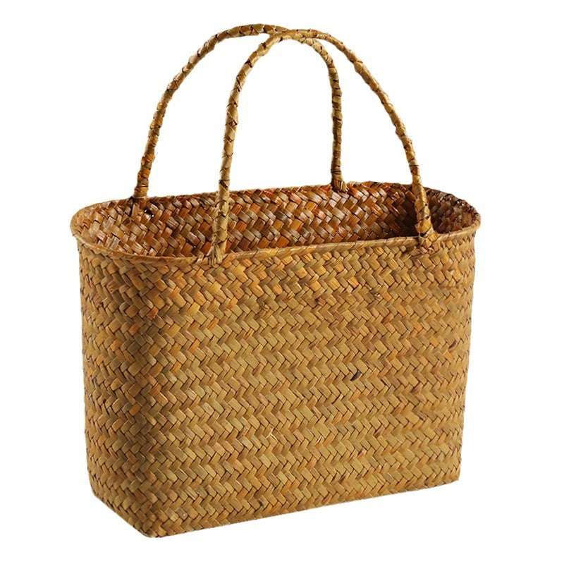 Handwoven Multi-Purpose Bamboo Storage Basket | High & Bury