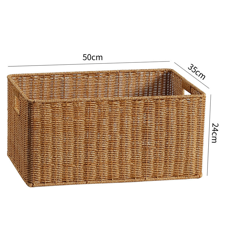 Handwoven Multifunctional Storage Basket Brown | High & Bury