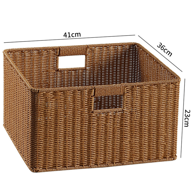 Handwoven Multifunctional Storage Basket Brown | High & Bury