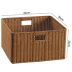 Handwoven Multifunctional Storage Basket Brown | High & Bury