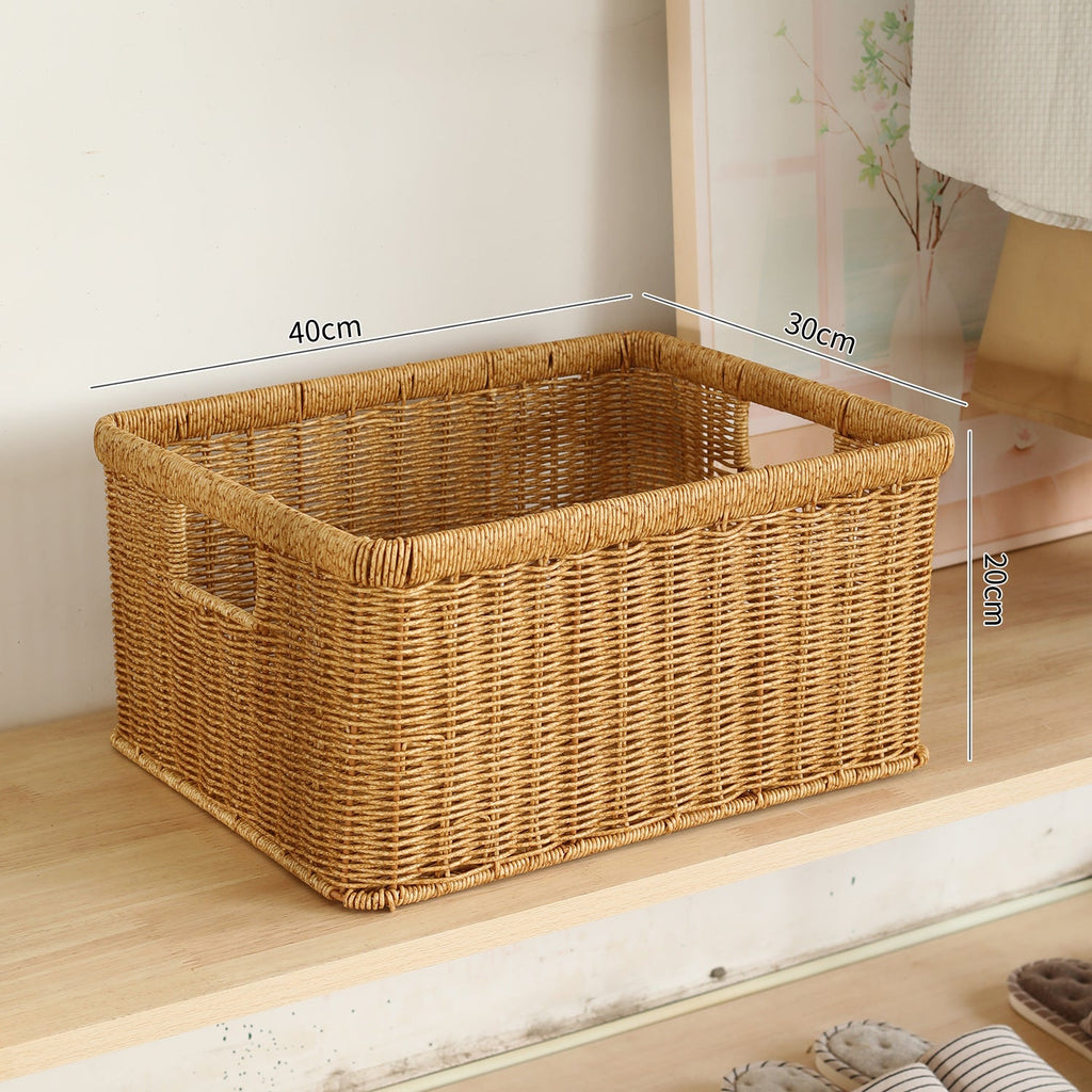 Handwoven Multifunctional Storage Basket Brown | High & Bury