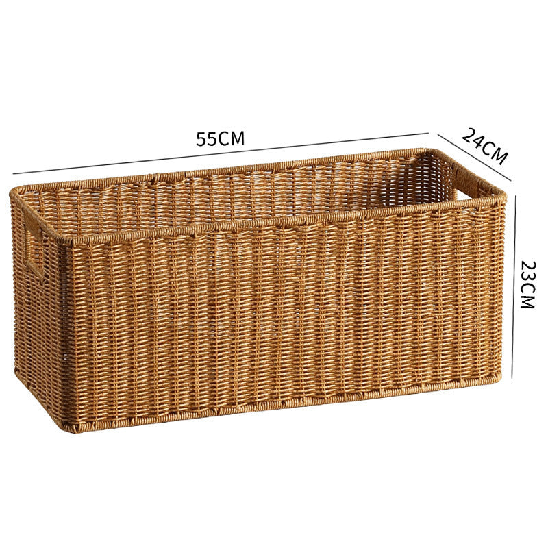 Handwoven Multifunctional Storage Basket Brown | High & Bury