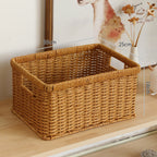 Handwoven Multifunctional Storage Basket Brown | High & Bury
