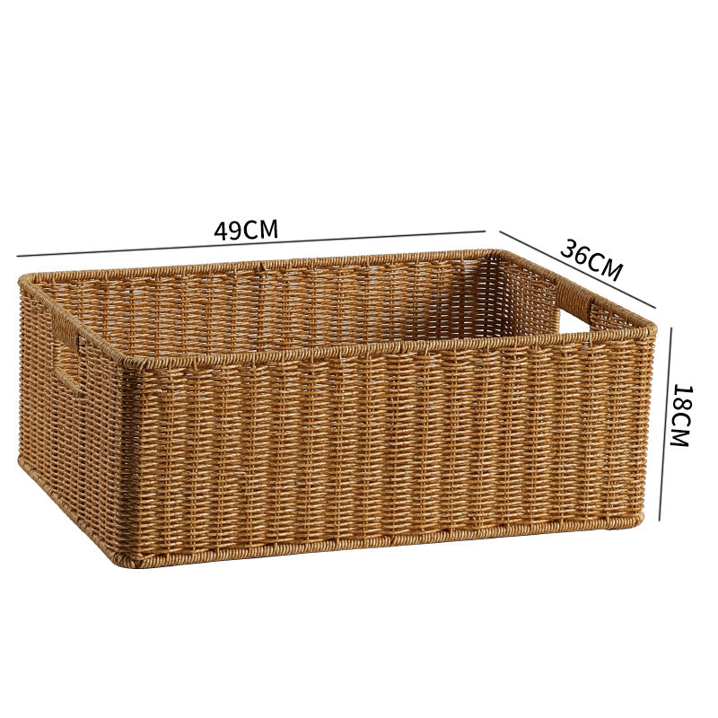 Handwoven Multifunctional Storage Basket Brown | High & Bury