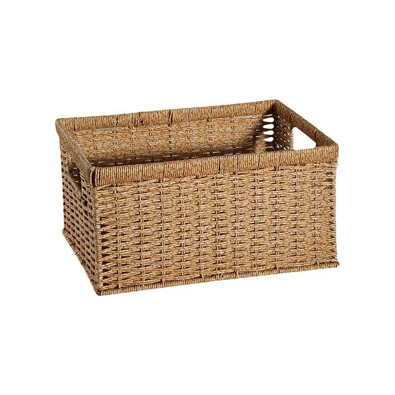 Handwoven Multifunctional Storage Basket Brown | High & Bury