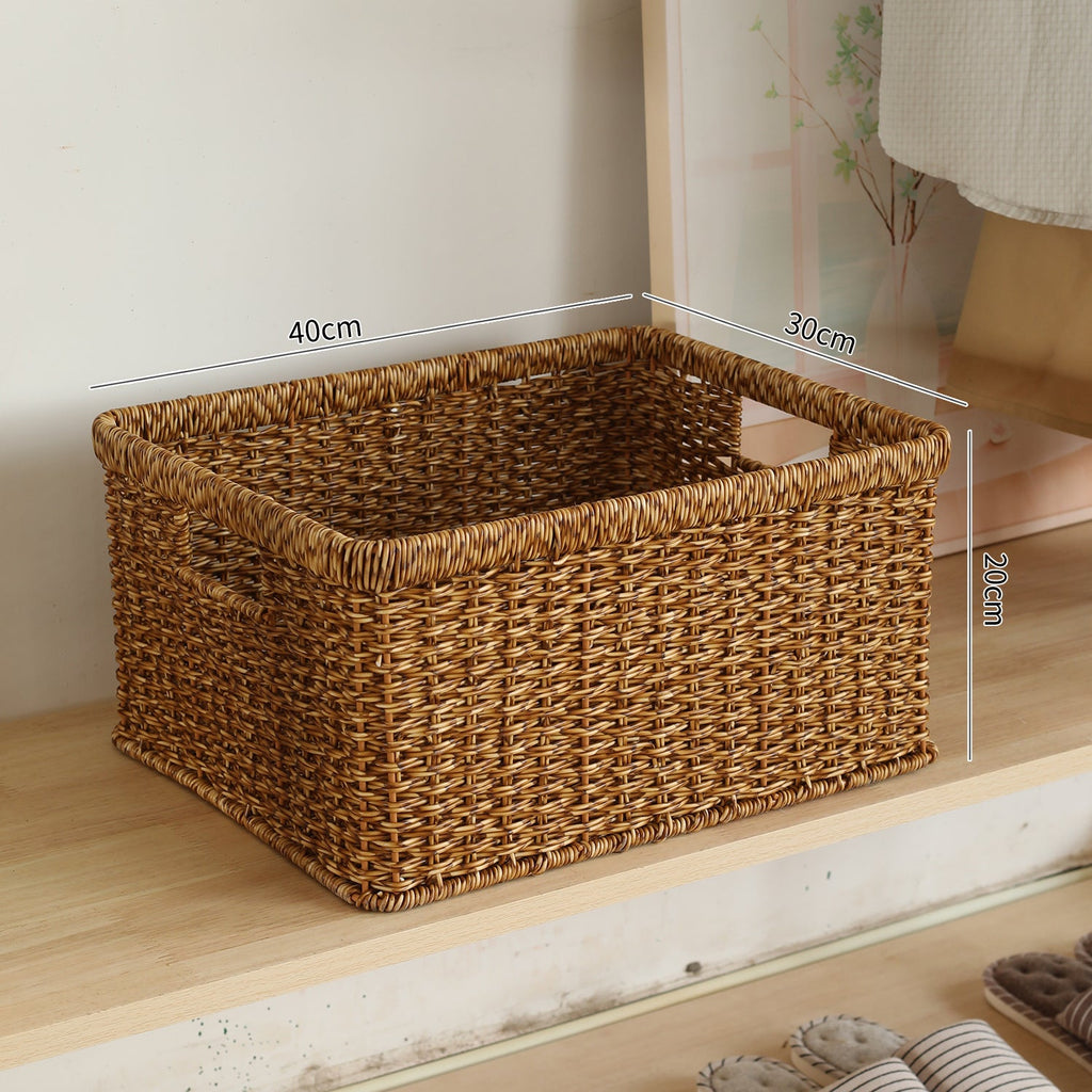 Handwoven Multifunctional Storage Basket Brown | High & Bury