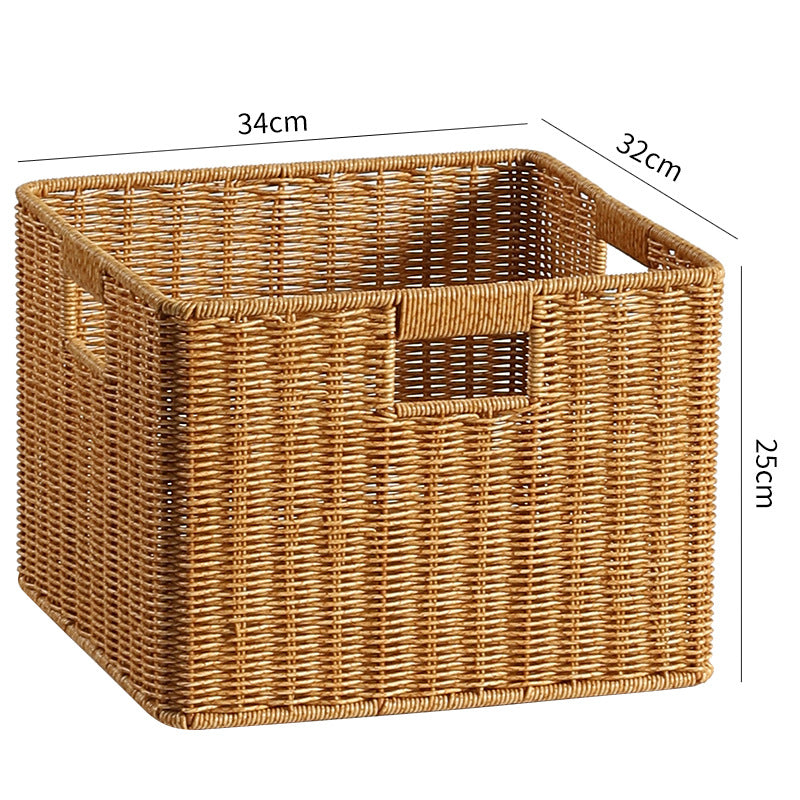 Handwoven Multifunctional Storage Basket Brown | High & Bury
