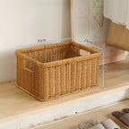 Handwoven Multifunctional Storage Basket Brown | High & Bury