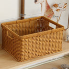 Handwoven Multifunctional Storage Basket Brown | High & Bury