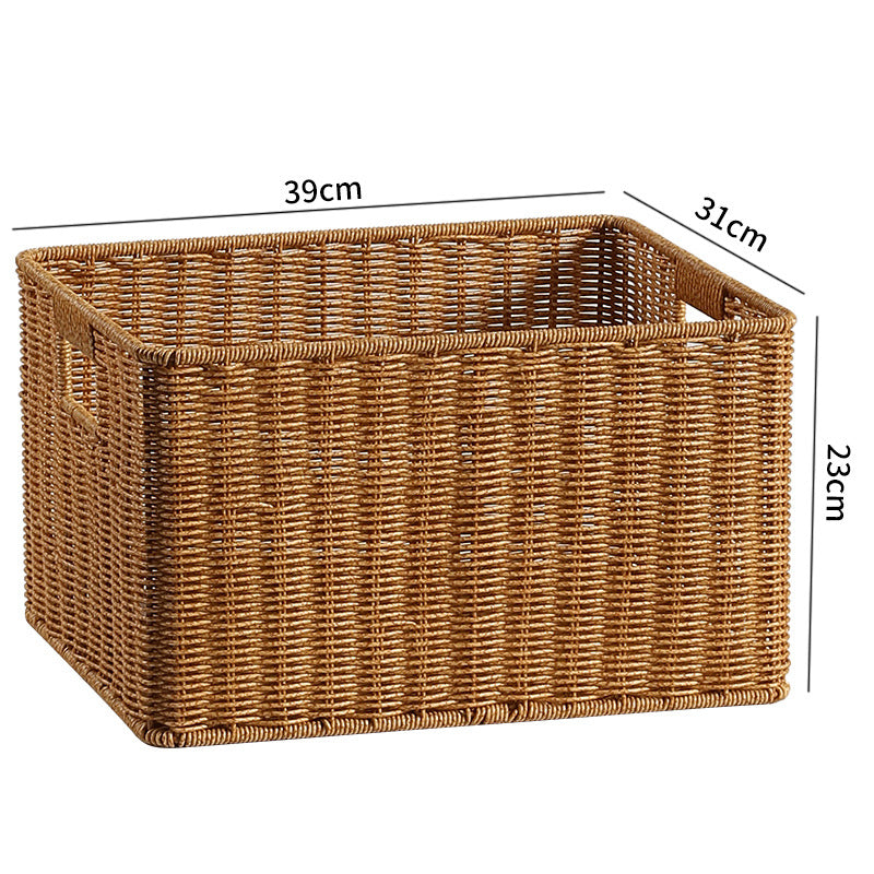 Handwoven Multifunctional Storage Basket Brown | High & Bury