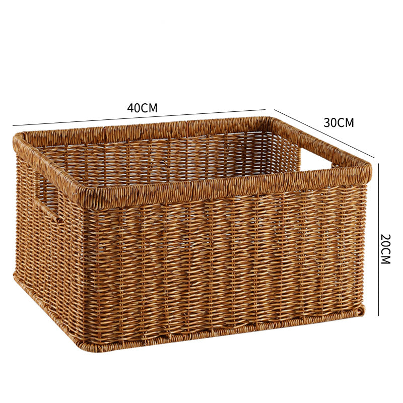 Handwoven Multifunctional Storage Basket Brown | High & Bury