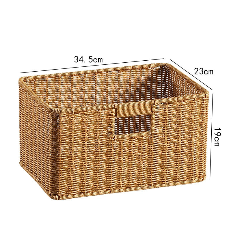 Handwoven Multifunctional Storage Basket Brown | High & Bury