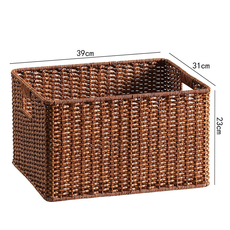 Handwoven Multifunctional Storage Basket Brown | High & Bury