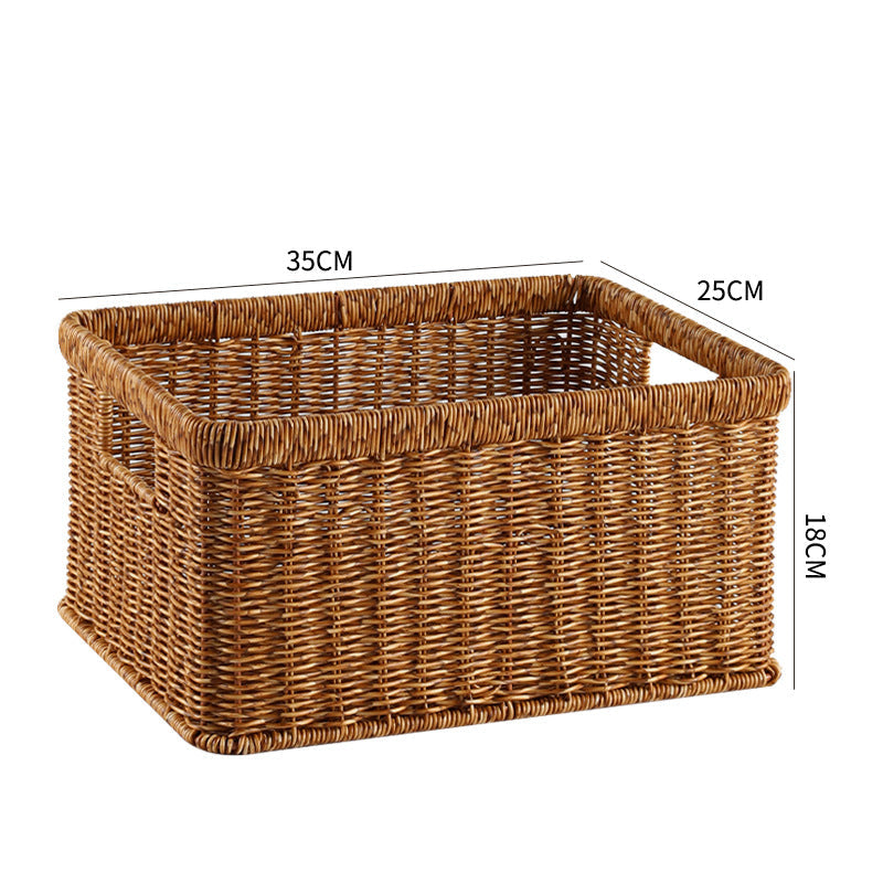Handwoven Multifunctional Storage Basket Brown | High & Bury