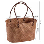 Handwoven Multifunctional Storage Basket Coffee Orange | High & Bury
