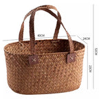 Handwoven Multifunctional Storage Basket Coffee Orange | High & Bury