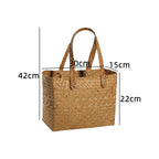 Handwoven Natural Fiber Beach Bag | High & Bury