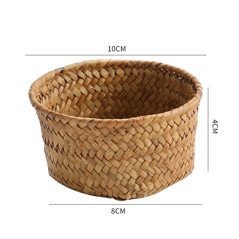 Handwoven Natural Fiber Decorative Storage Basket | High & Bury