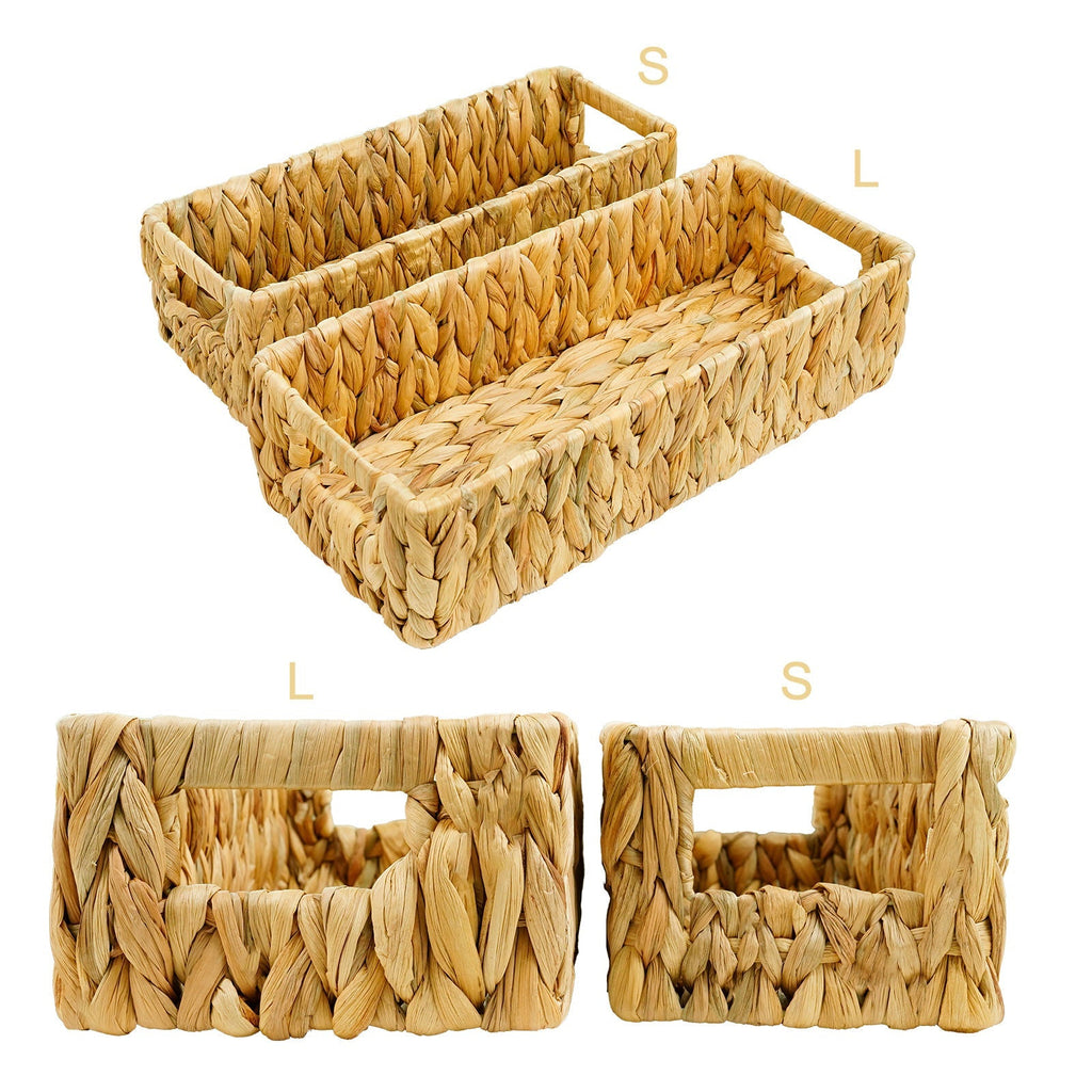 Handwoven Natural Fiber Storage Tray | High & Bury