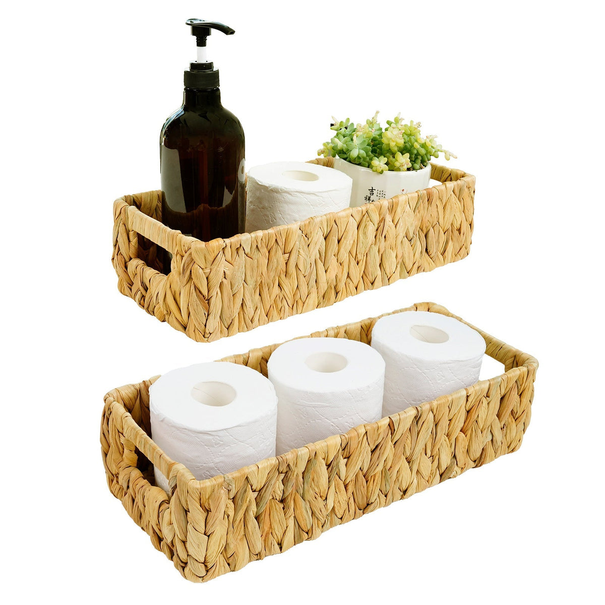 Handwoven Natural Fiber Storage Tray | High & Bury