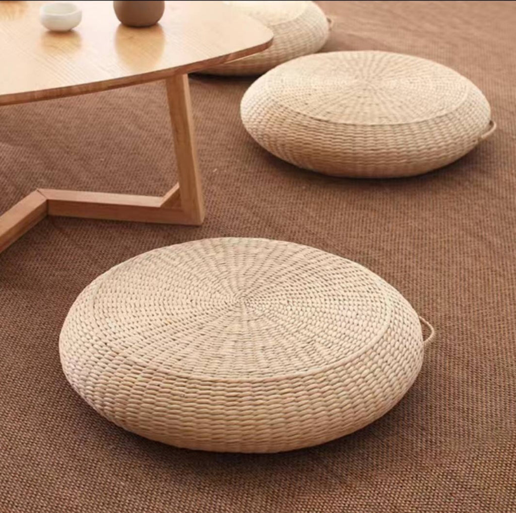 Handwoven Pouf in Boho Style | High & Bury