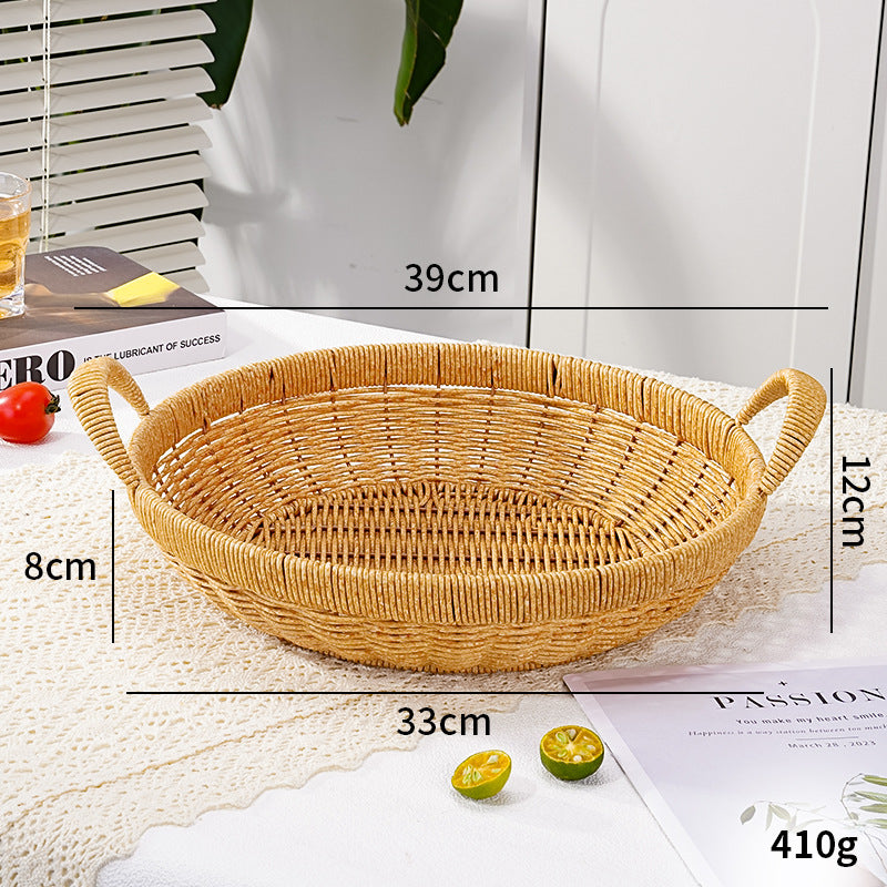 Handwoven Round Serving Basket | High & Bury
