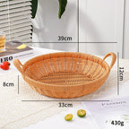 Handwoven Round Serving Basket | High & Bury