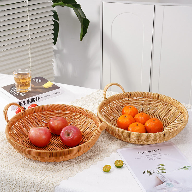 Handwoven Round Serving Basket | High & Bury