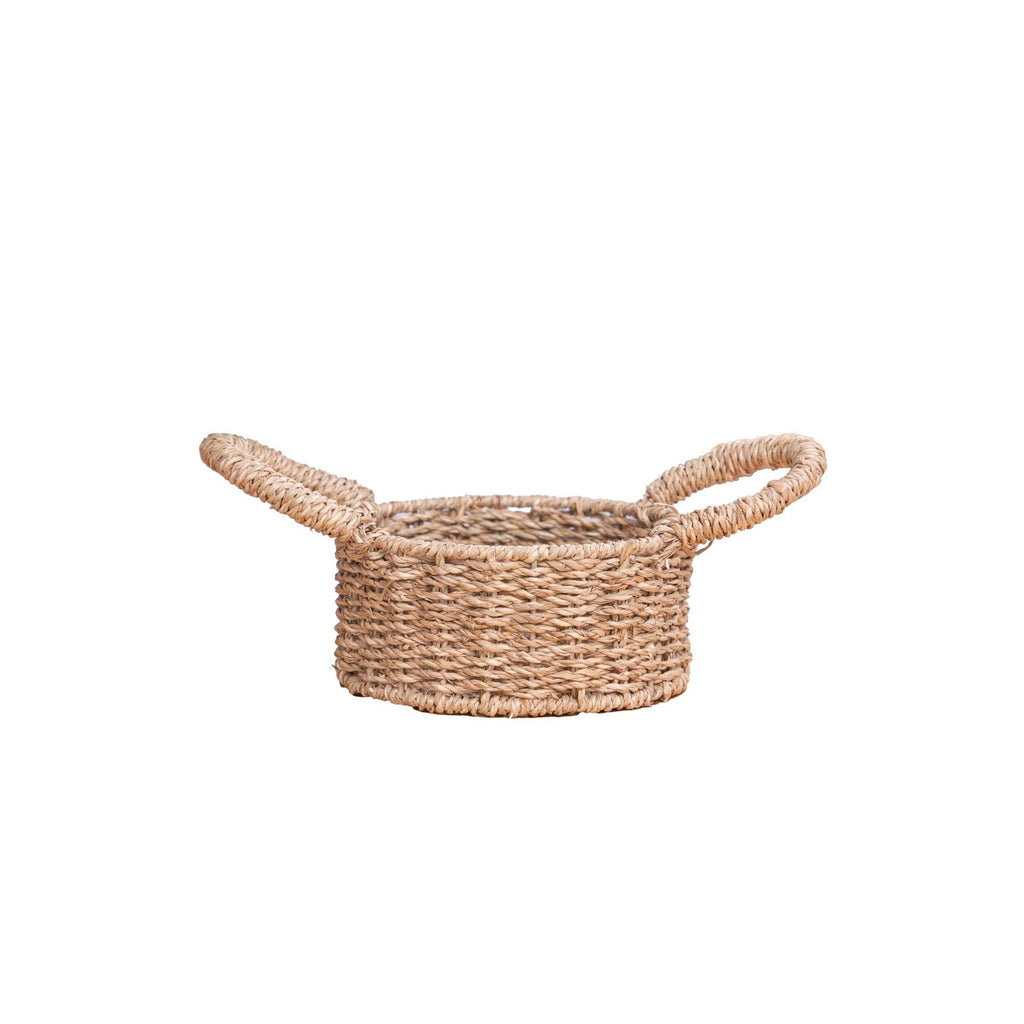 Handwoven Round Storage Basket | High & Bury